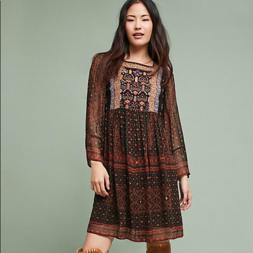 Anthropologie Munro tunic embroidered dress - Excellent Condition